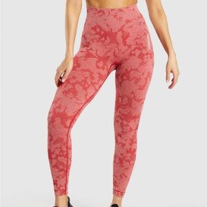 Gymshark Red Patterned Seamless Leggings
